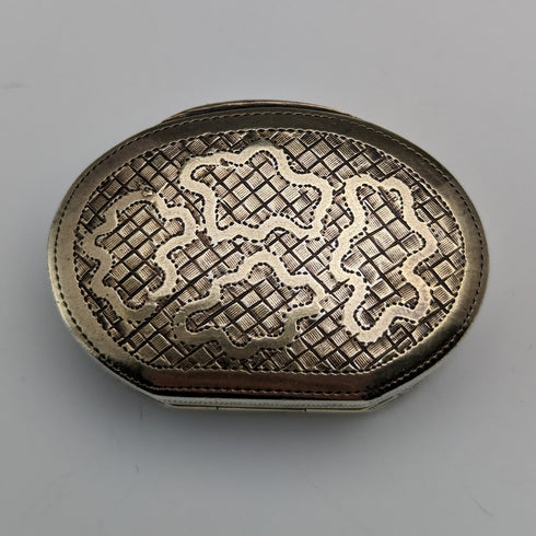 1819 British Antique Sterling Silver Vinaigrette with Sponge John Shaw